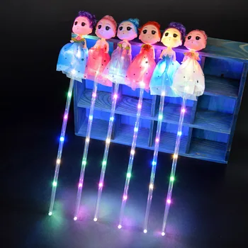 1 бр. Нова кукла-объркване с подсветка, светеща Магическа пръчка, Светещ магическа пръчка, Детски играчки с подсветка, Мультяшные кукла, с мигащи играчки-коли