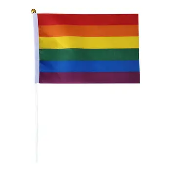 1бр ЛГБТ Дъгата Флаг 90x150 см Банери За гей-Парада Лесбийки Флаг на Гордостта на ЛГБТ Полиестер Цветни Дъгата Флаг За Украса
